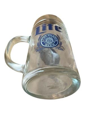 Vintage MILLER BEER 8" X 3" Heavy Glass Beer Alcohol Frozen Chilled Mug - Thumbnail 5
