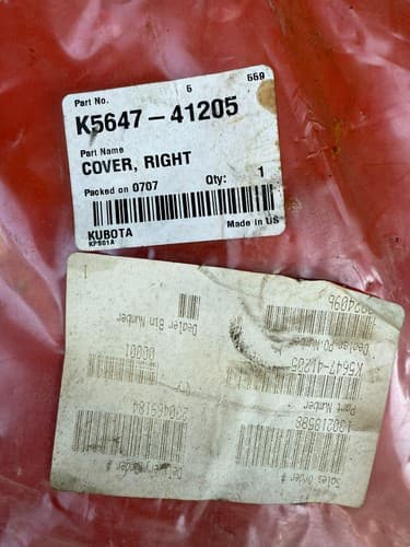 Kubota K5647-41182 COVER, LEFT - Thumbnail 2