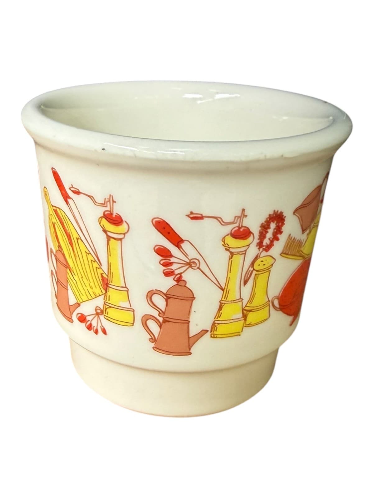Vintage Retro Kitchen Utensil Print Coffee Mug Cup White Ceramic - Thumbnail 3