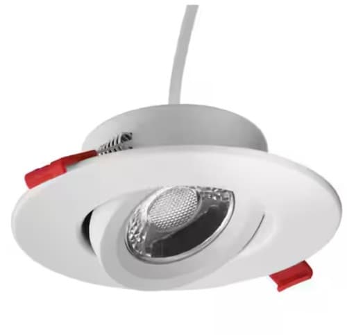Nicor Canless Recessed LED Gimbal Downlight White 9W 120V 4" DGC43120SRDWH - Image 1