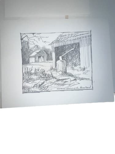 1977 Jim Harrison Woodpile Signed No 130 Study Sketches & Print Collector Print - Thumbnail 3