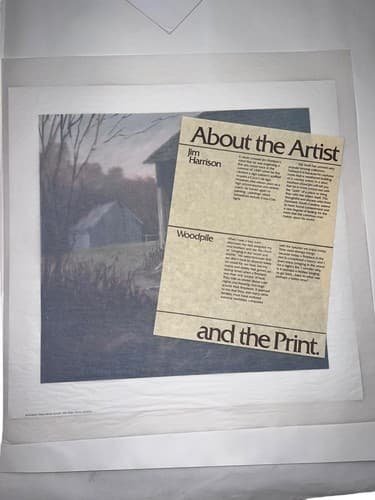 1977 Jim Harrison Woodpile Signed No 130 Study Sketches & Print Collector Print - Thumbnail 11
