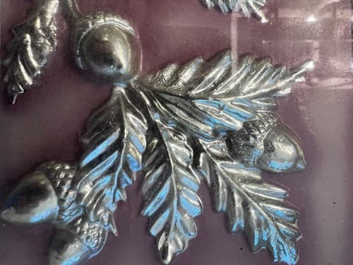 Vintage 1950s Metalcraft 3D Four Seasons Acorns & Cupid Angels Framed Art Set - Thumbnail 8