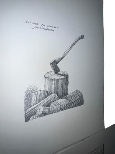 1977 Jim Harrison Woodpile Signed No 130 Study Sketches & Print Collector Print - Thumbnail 6