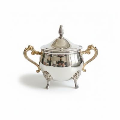 Vintage Leonard Silver Plated 3-Piece Coffee Tea Set Claw Feet - Thumbnail 3