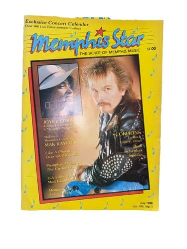 Vintage MEMPHIS STAR Magazine July 1988 - Image 1