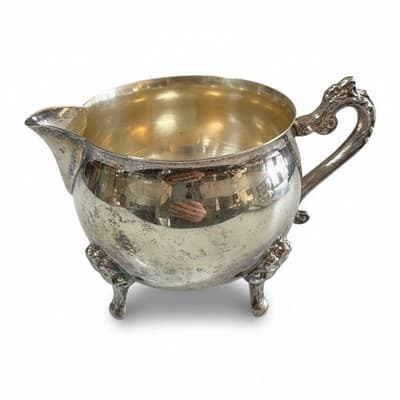 Vintage Leonard Silver Plated 3-Piece Coffee Tea Set Claw Feet - Thumbnail 4