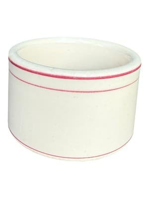 Sterling China Desert Tan Mug Red Stripe Diner Ware USA Vintage - Thumbnail 4