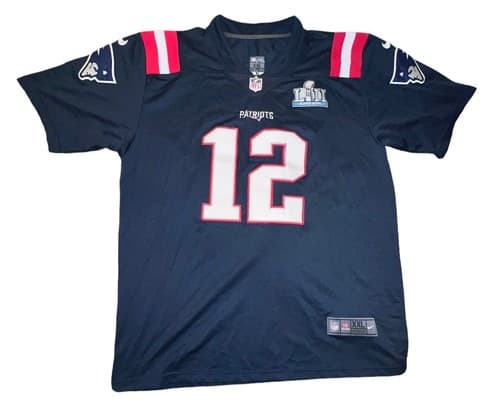 NIKE On-Field Super Bowl 53 Champions Tom Brady no 12 Patriots Jersey Size XXL - Image 1