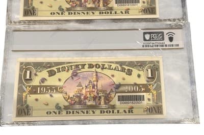2005 Disney Dollar Dumbo Set PCGS 66 PPQ 3 Consecutive Serials Castle 50th - Thumbnail 8