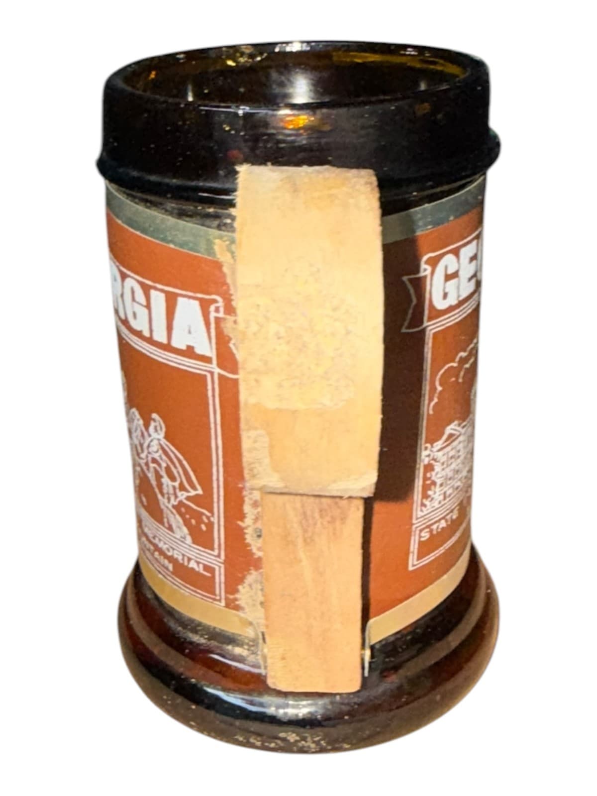Vintage Georgia State Capitol Building in Atlanta Stone Mountain Glass Beer Mug - Thumbnail 6