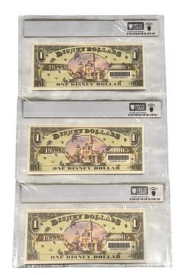 2005 Disney Dollar Dumbo Set PCGS 66 PPQ 3 Consecutive Serials Castle 50th - Thumbnail 7