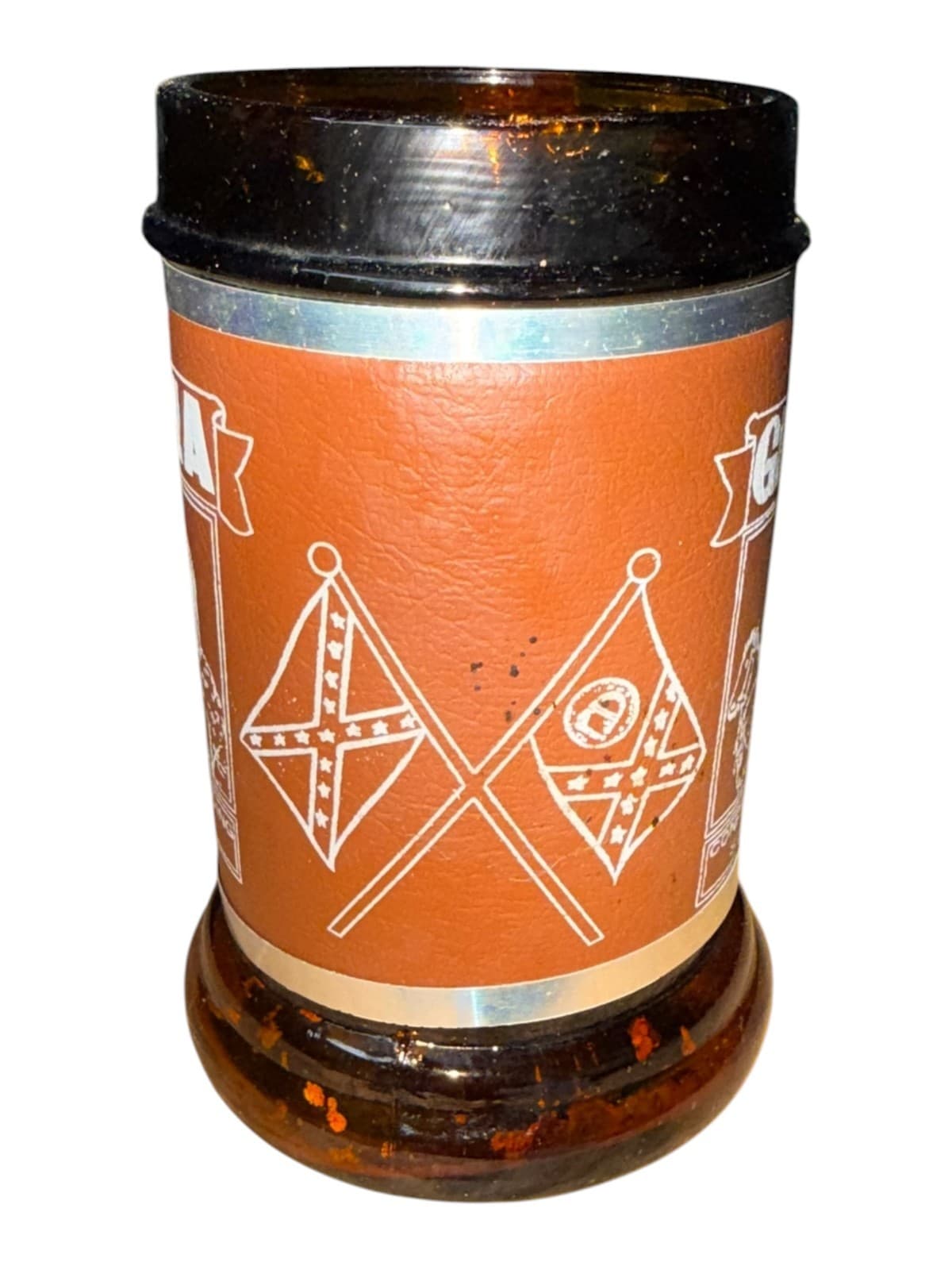 Vintage Georgia State Capitol Building in Atlanta Stone Mountain Glass Beer Mug - Thumbnail 3