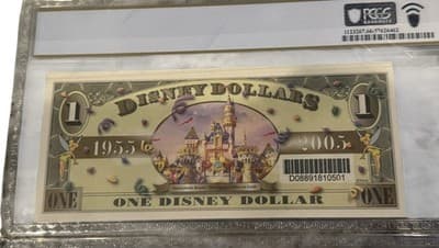 2005 Disney Dollar Dumbo Set PCGS 66 PPQ 3 Consecutive Serials Castle 50th - Thumbnail 9