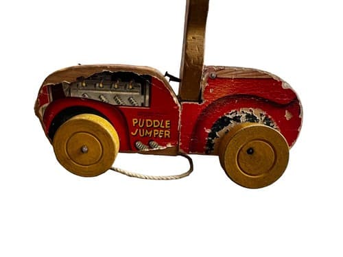 Vintage 1950’s Mickey Mouse Wood Puddle Jumper Fisher Price 310 Disney - Thumbnail 8