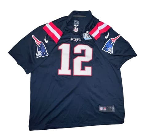 NIKE On-Field Super Bowl 53 Champions Tom Brady no 12 Patriots Jersey Size XXL - Thumbnail 2