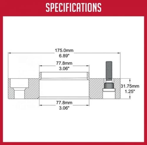 (4) Wheel Spacers Hub Fits 2005 to 2015 Nissan Aramada 2005 + Titan 6550-6550H-B - Thumbnail 4