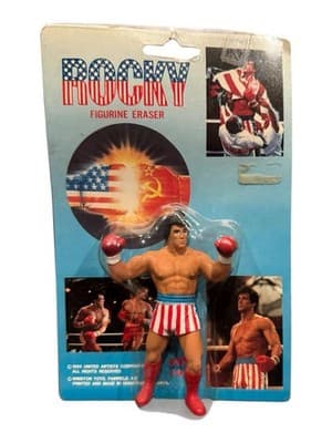 Rocky Figurine Eraser 1985 Winston Toys Sealed Vintage - Thumbnail 2