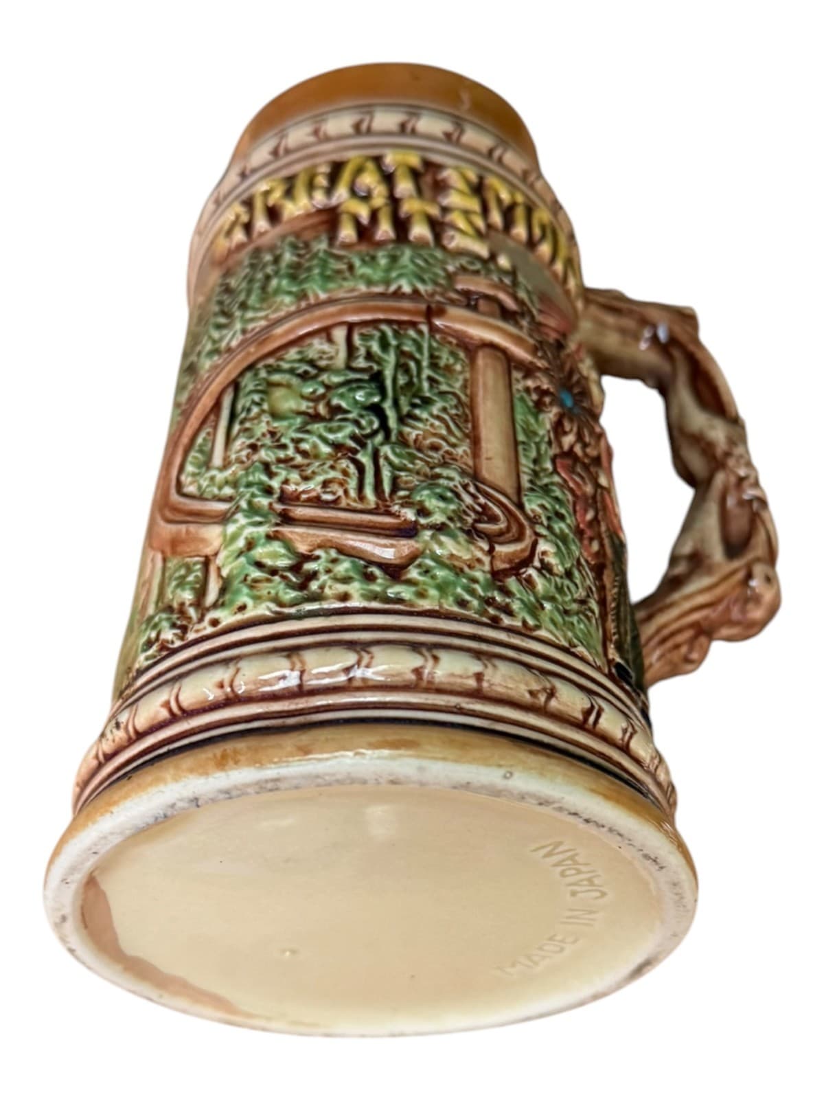 Vintage Raised Relief Beer Stein Mug Black Bear Indian Great Smokey Mountains - Thumbnail 10