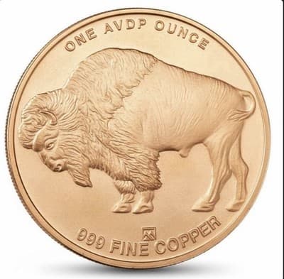 (3) 1 oz .999 Fine Copper Buffalo Round – Native American Liberty Coins BU - Thumbnail 5