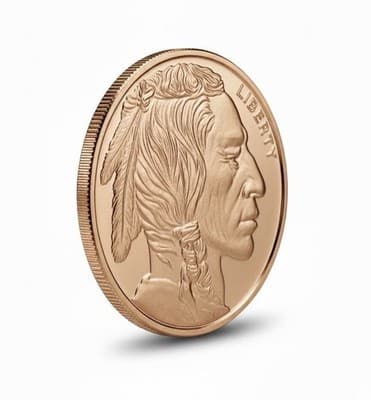(3) 1 oz .999 Fine Copper Buffalo Round – Native American Liberty Coins BU - Thumbnail 3