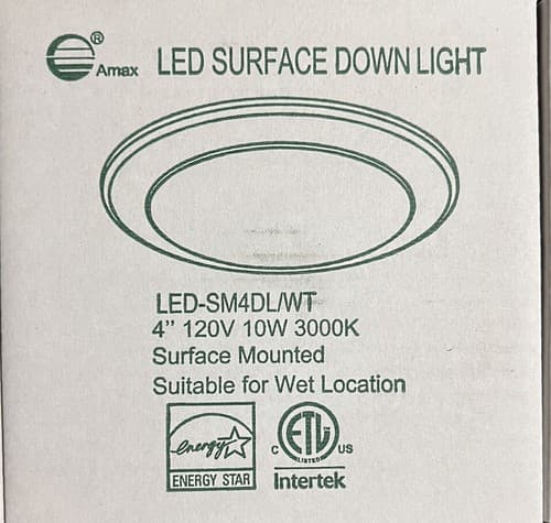 5 Amax Lighting LED Surface Light LED-SM4D/WT 4 in Dimmable 10W 3000K 840 Lumens - Thumbnail 2