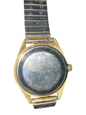 Benrus Men's Swiss Gold 25 Jewel Automatic Calendar Watch with Bracelet Running - Thumbnail 9