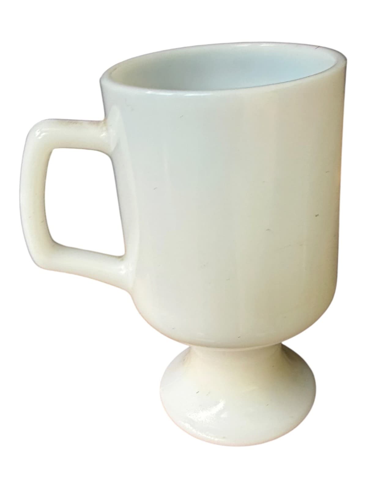 Vintage Walt Disney World White Milk Glass Footed Coffee Mug - Thumbnail 6