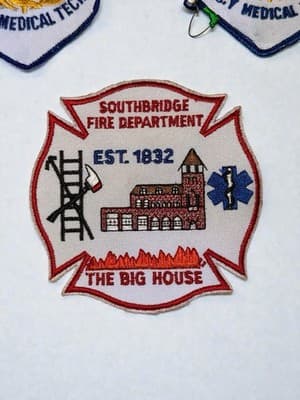 Vintage Mass. Fire & EMT Patch Lot – Commonwealth EMT + Fire Dept Collectible - Thumbnail 2
