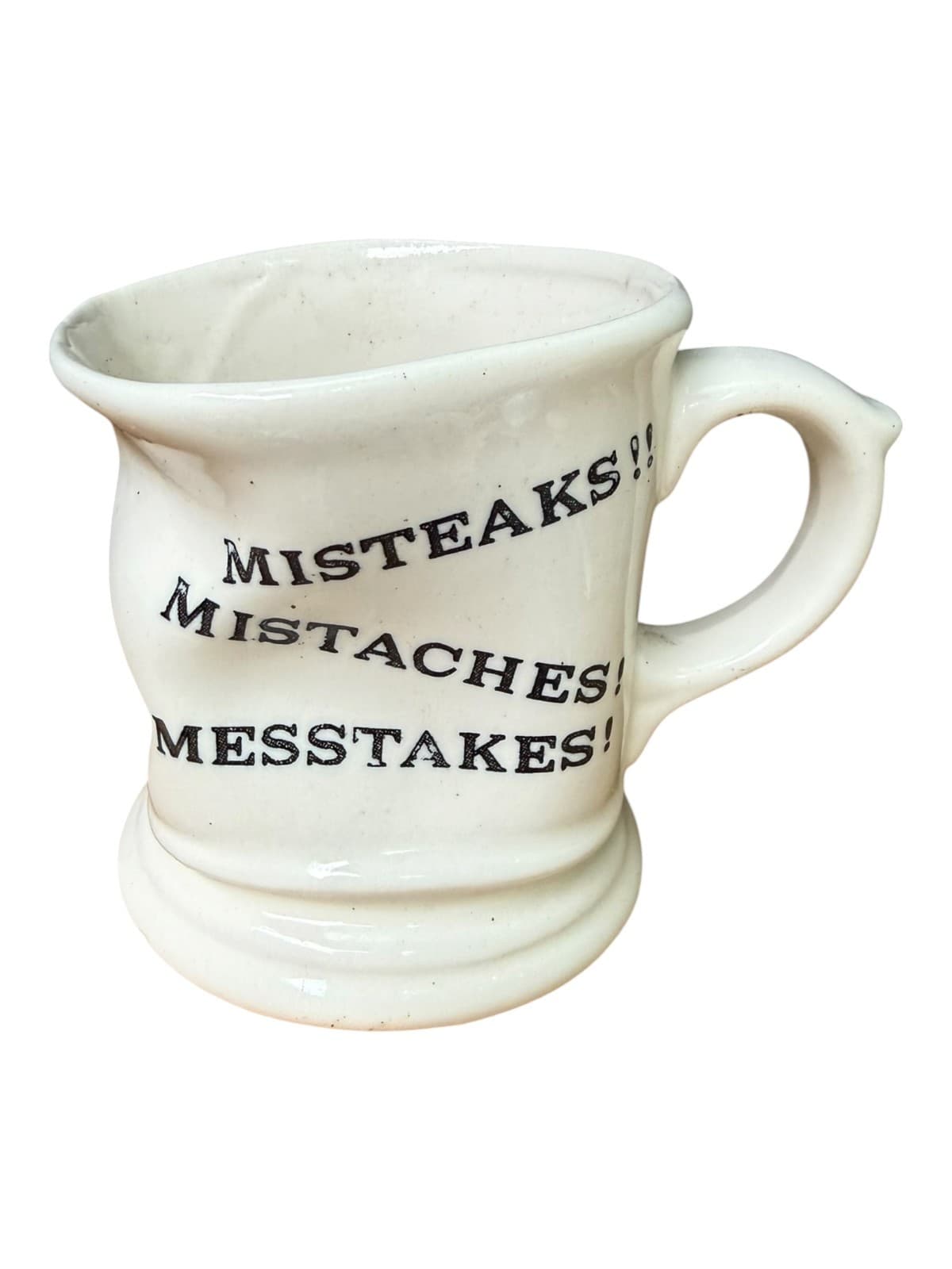 Vintage Misteaks!! Crumpled Crushed Look Ceramic Coffee Mug - Image 1