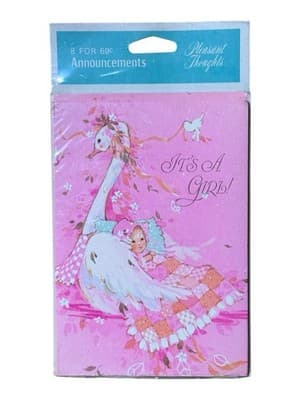 Vintage Baby Girl Birth Announcements It’s A Girl 2 Packs 16 Cards NOS - Thumbnail 2