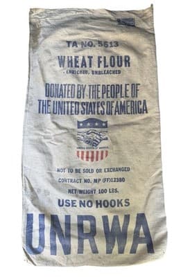 Vintage 100 Lb Flour Sack Donated By People Of The United States Of America - Thumbnail 2