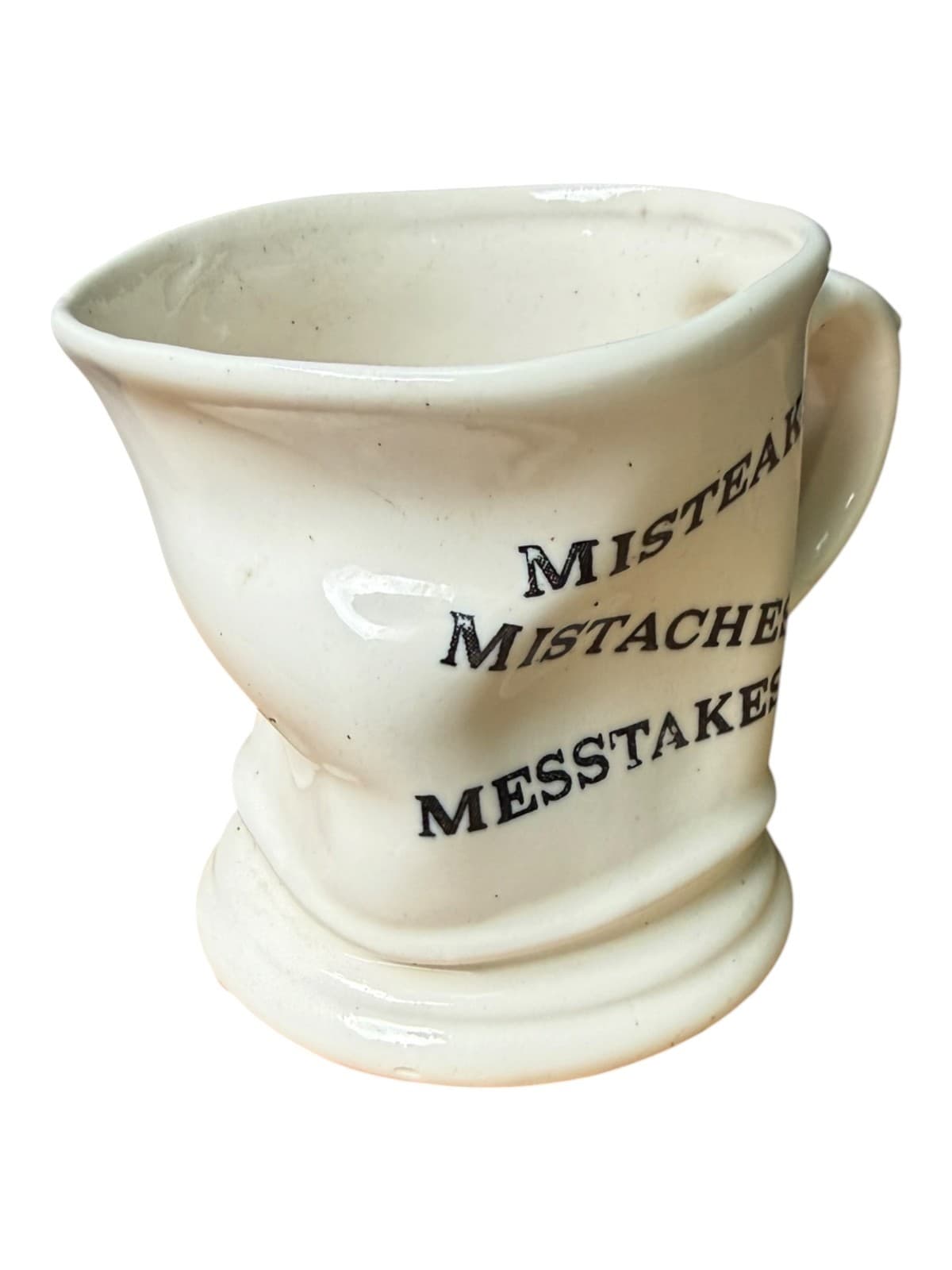 Vintage Misteaks!! Crumpled Crushed Look Ceramic Coffee Mug - Thumbnail 7