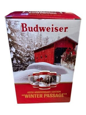 Budweiser 2019 - 40th Anniversary "Winter Passage" Clydesdale Holiday Stein - Image 1
