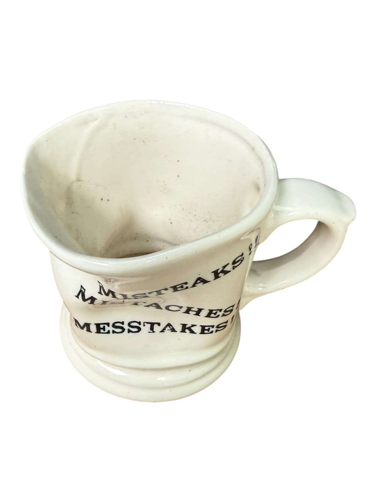 Vintage Misteaks!! Crumpled Crushed Look Ceramic Coffee Mug - Thumbnail 4