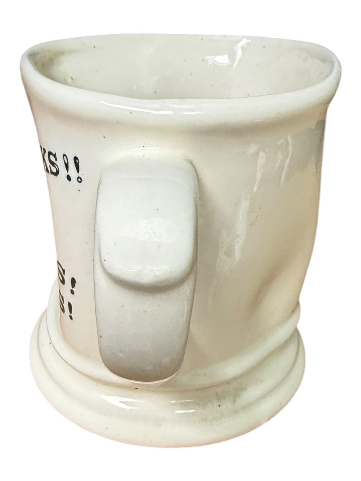 Vintage Misteaks!! Crumpled Crushed Look Ceramic Coffee Mug - Thumbnail 5