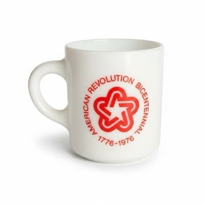 Vintage 1976 American Revolution Bicentennial Advertising Mug - Star Design - Image 1