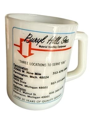 Vintage 1970s-1980s Promotional Coffee Mug - Baker Moto-Truc BeavR Libbey Glass - Thumbnail 3