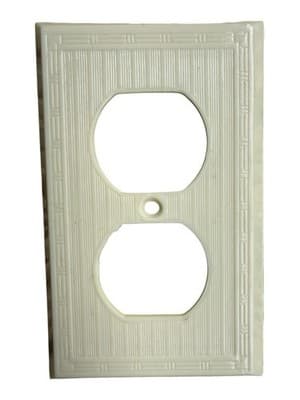 Vintage Art Deco Ivory Phenolic Duplex Outlet Covers NOS Box Of 25 Meritline - Thumbnail 5