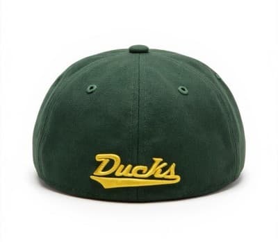 Nike Legacy 91 Oregon Ducks Logo Hat Cap Yellow Green Fitted Size 8 - Thumbnail 3