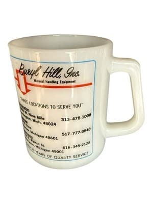 Vintage 1970s-1980s Promotional Coffee Mug - Baker Moto-Truc BeavR Libbey Glass - Thumbnail 2