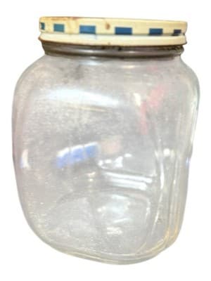 Vintage Skippy & Jif Peanut Butter Glass Jars w Lids 28oz Lot 2 - Thumbnail 9