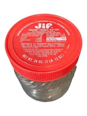 Vintage Skippy & Jif Peanut Butter Glass Jars w Lids 28oz Lot 2 - Thumbnail 2