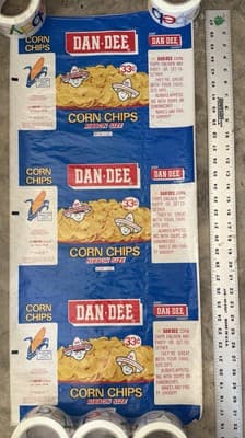 Vintage 1960s/70s Dan-Dee Corn Chips Ribbon Size Bag 6 oz - Thumbnail 5