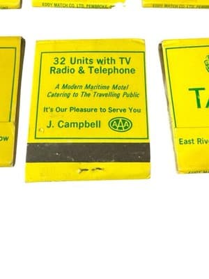 Vintage Tara Motel Matchbooks Lot Nova Scotia Canada Advertising - Thumbnail 3