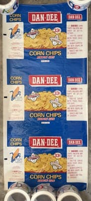 Vintage 1960s/70s Dan-Dee Corn Chips Ribbon Size Bag 6 oz - Image 1