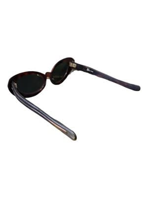 Vintage 60s French Tortoiseshell Oval Sunglasses Paris Mod Retro - Thumbnail 4