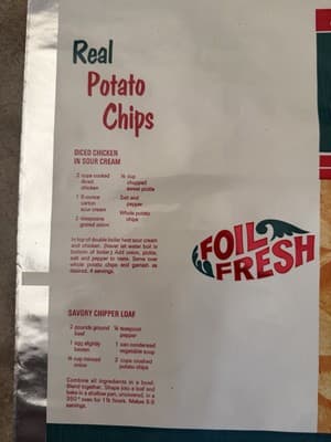 1970s Gibble’s Potato Chips Party Pak 16 oz Foil Fresh Bag - Rare Collectible - Thumbnail 6