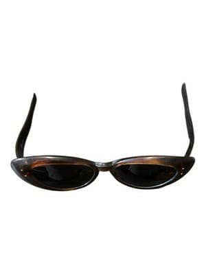 Vintage 60s French Tortoiseshell Oval Sunglasses Paris Mod Retro - Thumbnail 7