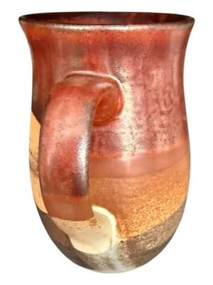 Handmade Pottery Mug - Sgraffito Ducks Marsh Scene Rustic Stoneware Coffee Cup - Thumbnail 4